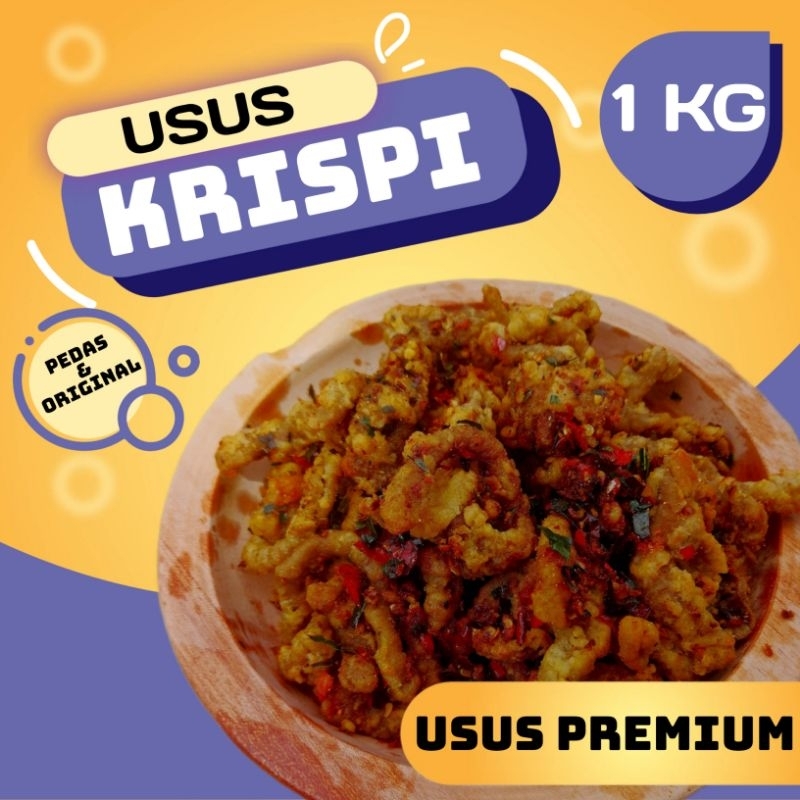 

KERIPIK USUS CRISPY PEDAS DAUN JERUK KRIUK CIKRUH PEDAS & ORIGINAL 1KG