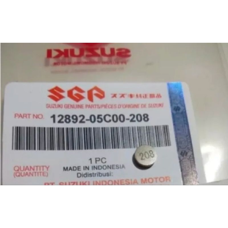 SIM KLEP FU GSX CB150 R OLD LED SONIC 150 SUPRA GTR UKURAN 208