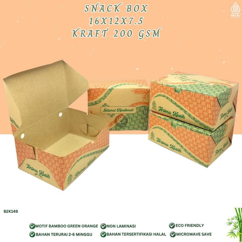 

Dus Snack 16×12 ×7, 5 Snack Box Bahan 200 Gsm (B2K149)