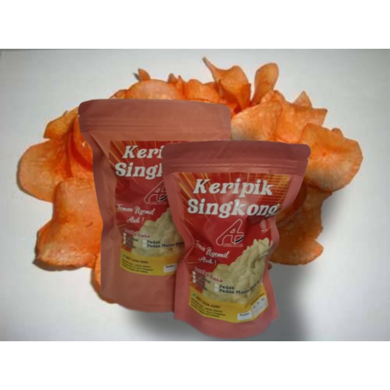 

keripik singkong rasa balado kemasan sedang