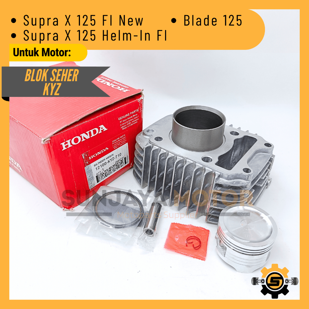 Block Boring Silinder Kualitas Original Honda KYZ Blok Seher Supra X 125 FI New Blade 125 Ori AHM