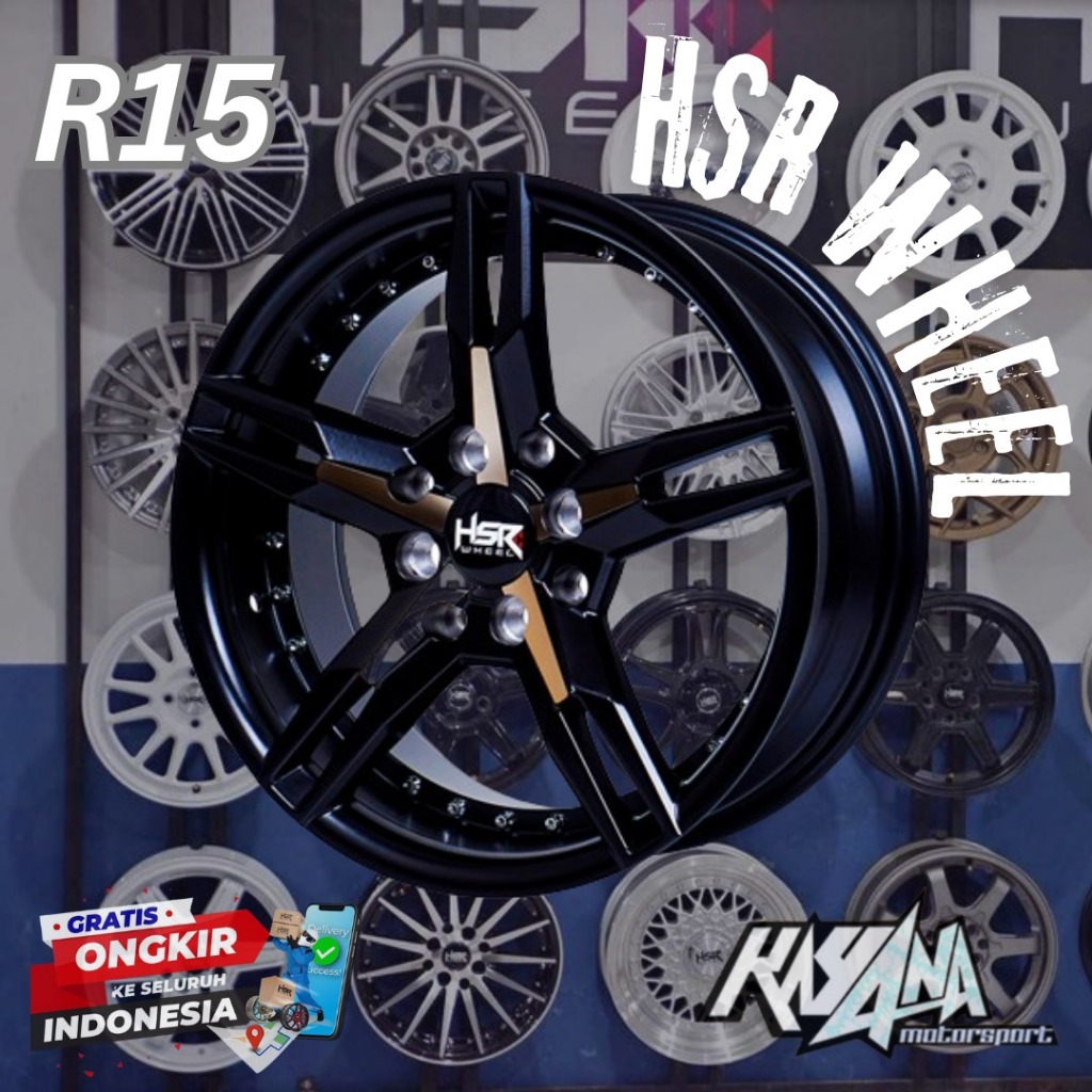 Pelek Ring 15 Buat Avanza Mobilio Agya Brio Jazz Velg Mobil R15 HSR Keunikai Lebar 65 Rata Body