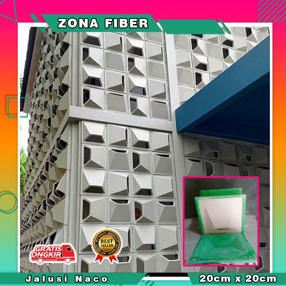 Cetakan Loster Fiber 2 Motif Nako cetakan loster fiber 2 muka tampias