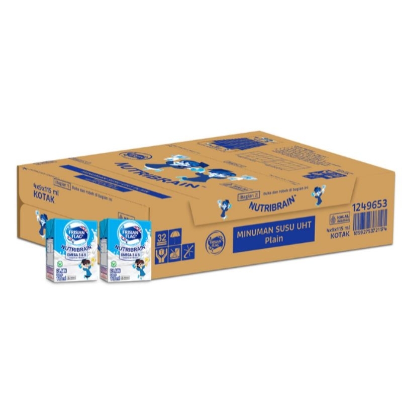 

FRISIAN FLAG Nutribrain Omega 3 & 6 Susu Cair Plain 36 x 115 ml