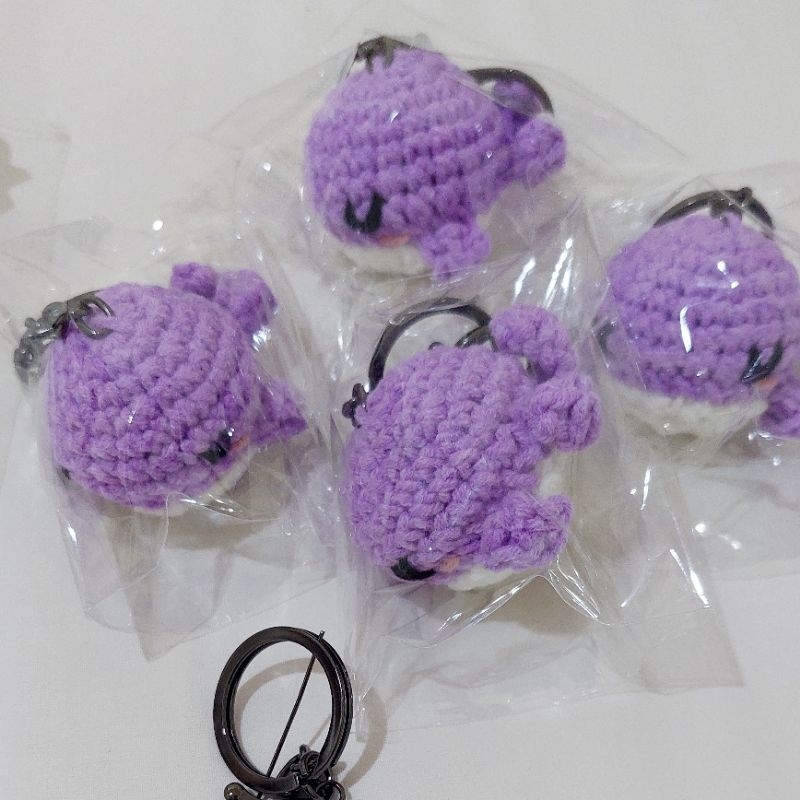 Gantungan Kunci Whale BTS | Paus Tiny Tan Rajut