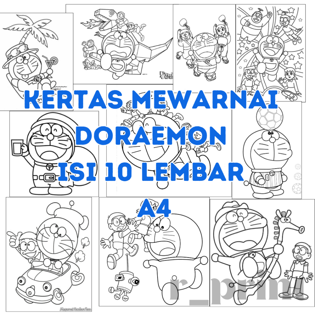 

MEWARNAI DORAEMON 10 LEMBAR A4