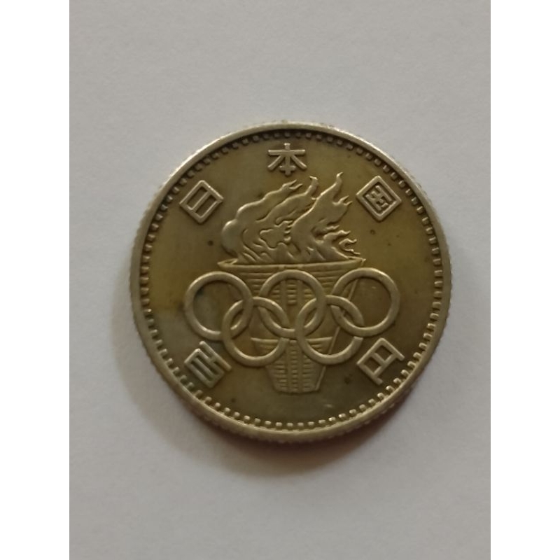 Koin Jepang perak silver 100 yen 1964 summer olympic