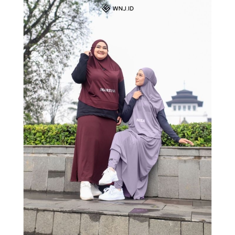 WNJ.ID Bergo Rocela Hijab Sport Jilbab Olahraga Wanita Jilbab Instan Premium