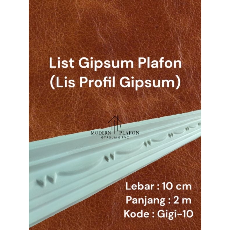 Lis List gypsum gipsum motif garis 10 cm / lis profil gypsum plafon