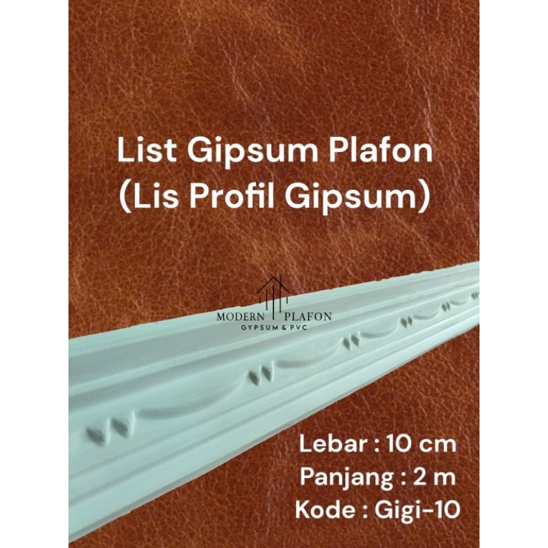 Lis List gypsum gipsum motif garis 10 cm / lis profil gypsum plafon