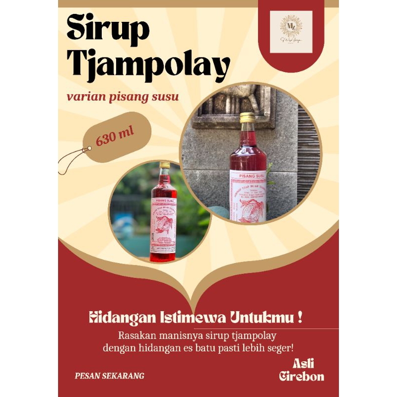 

SIRUP TJAMPOLAY | TJAMPOLAY PISANG SUSU | TJAMPOLAY 360 ML | SIRUP TJAMPOLAY ASLI CIREBON
