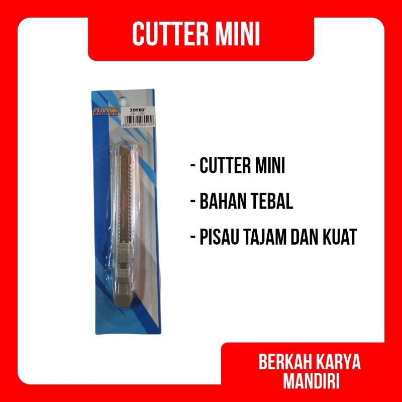 

Pisau Cutter / Cutter Kecil Joyko CU - 10BC / Cutter Mini Stainless