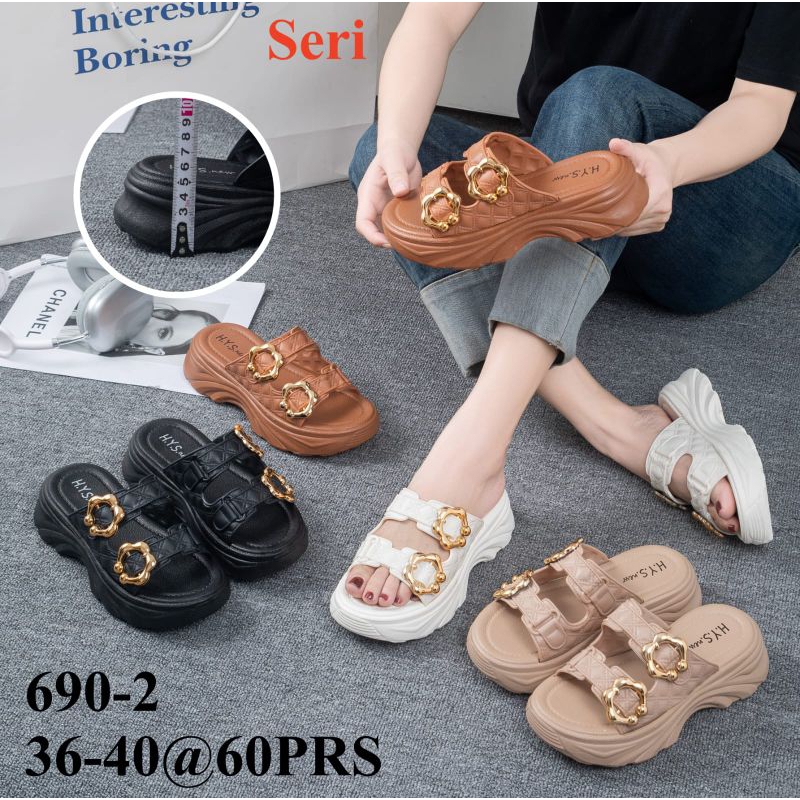 SEPATU SANDAL WEDGES WANITA HYS NEW 690-2