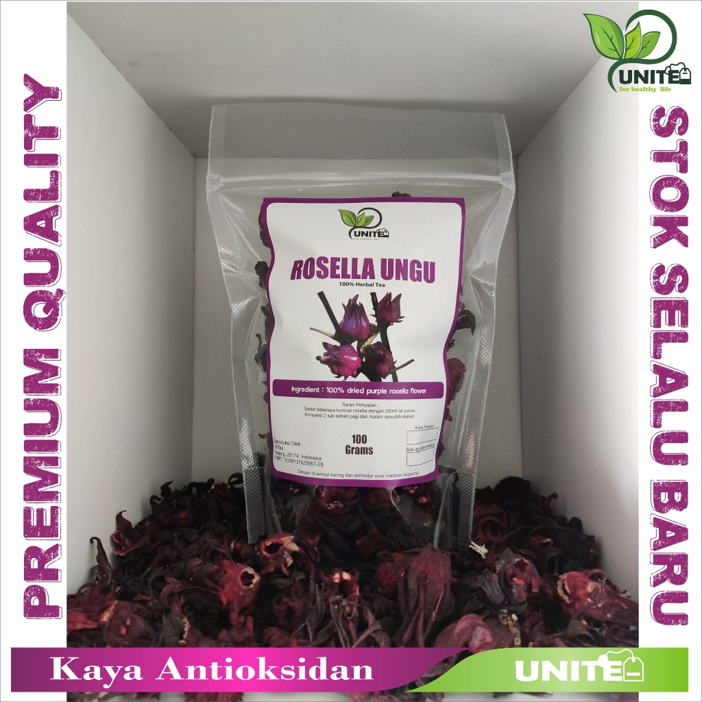 

Bunga Rosella Ungu Kering GRADE A Premium 100 gram