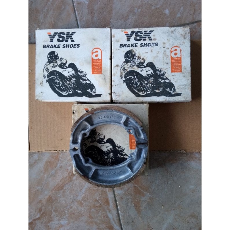 kampas rem belakang YAMAHA YASI YAS1 YAS-1 TWIN merk YSK