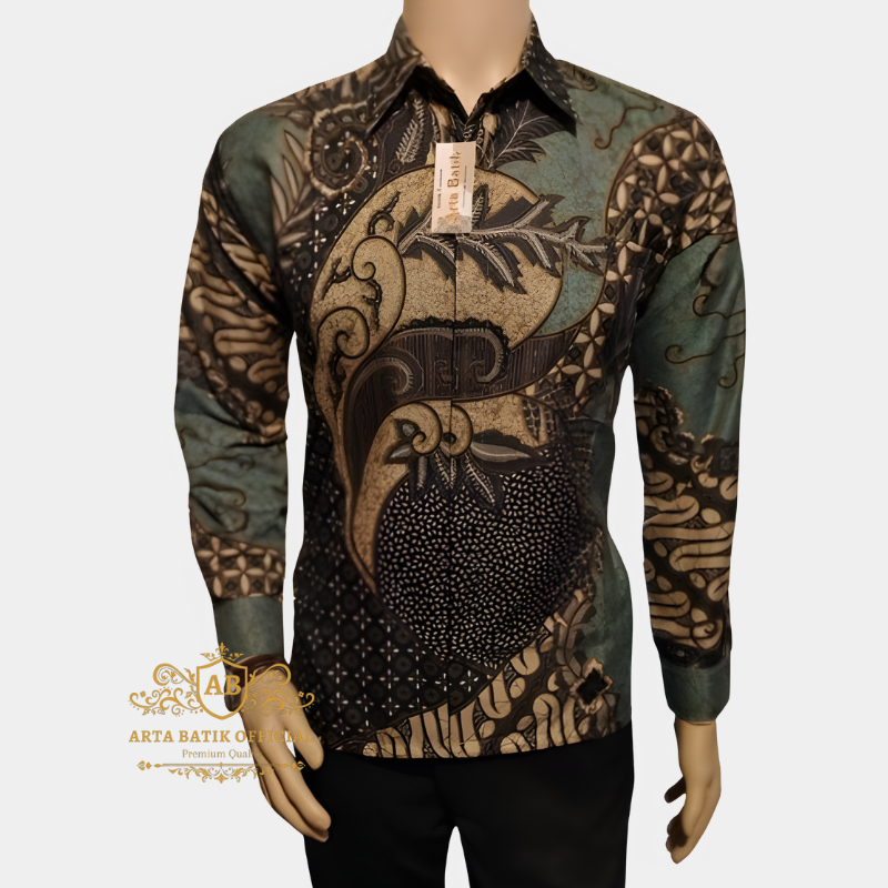 Kemeja Batik Pria Lengan Panjang Premium | Batik Seragam Pernikahan Keluarga Kantor S135