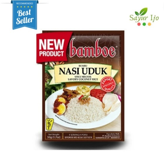 

BAMBOE Bumbu Nasi Uduk 50 Gram / Pack Spices Mix For Savory Coconut Rice Rempah Masak Instant