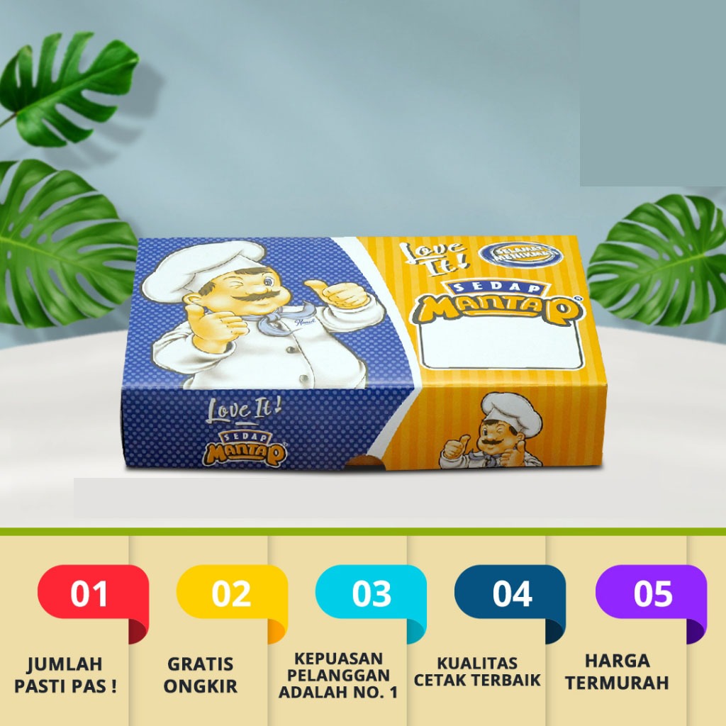 

Dus Martabak Sedap Mantap / Box Martabak 13,5 x 21 x 4,3 cm / Dus Box Kue Hansel