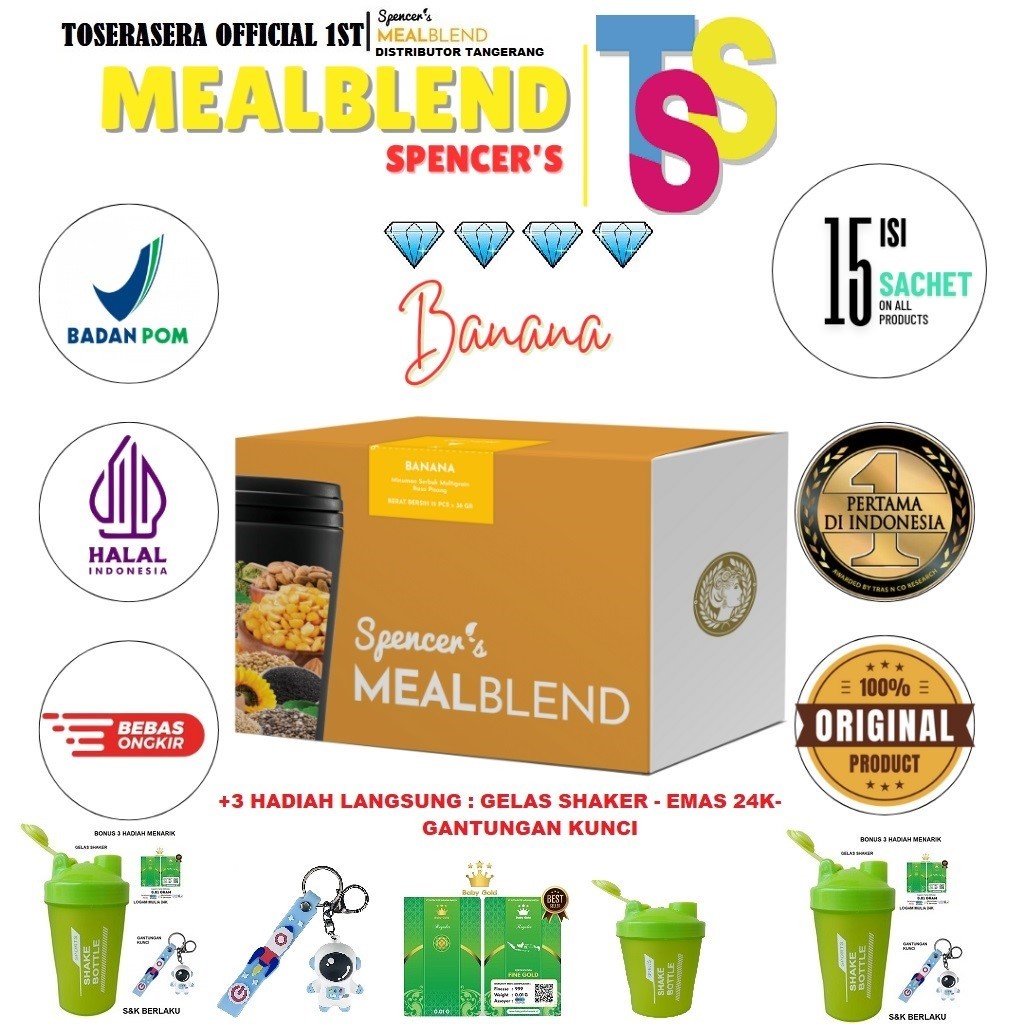 

BERHADIAH LANGSUNG - SPENCER'S MEALBLEND - SPENCERS MEALBLEND - SPENCER MEALBLEND Multigrain Meal Replacement Suplemen Kesehatan Vitamin Nutrisi Fitnes Diet Detox ( RASA KOREAN BANANA MILK ) #Hotto