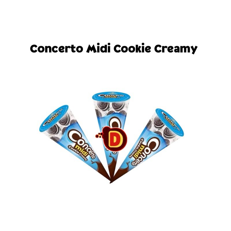 

Es cream Campina Concerto Midi Cookie creamy 80ml | es krim