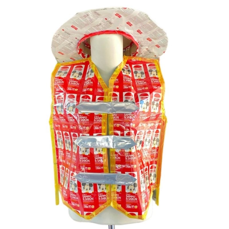 Baju Daur Ulang Rompi Dan Topi Anak Laki-Laki Plastik Snack