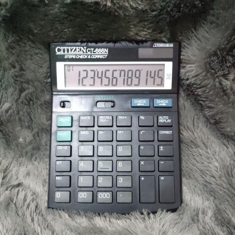 

kalkulator citizen 12 digit 2 power ct-666N/calculator check correct 12 digit 2 power citizen ct-666N