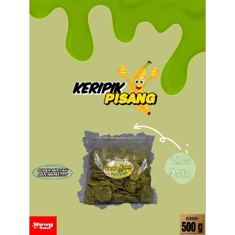 

Kripik Pisang Matcha Renyah Snack Food Bikin Nagih Camilan