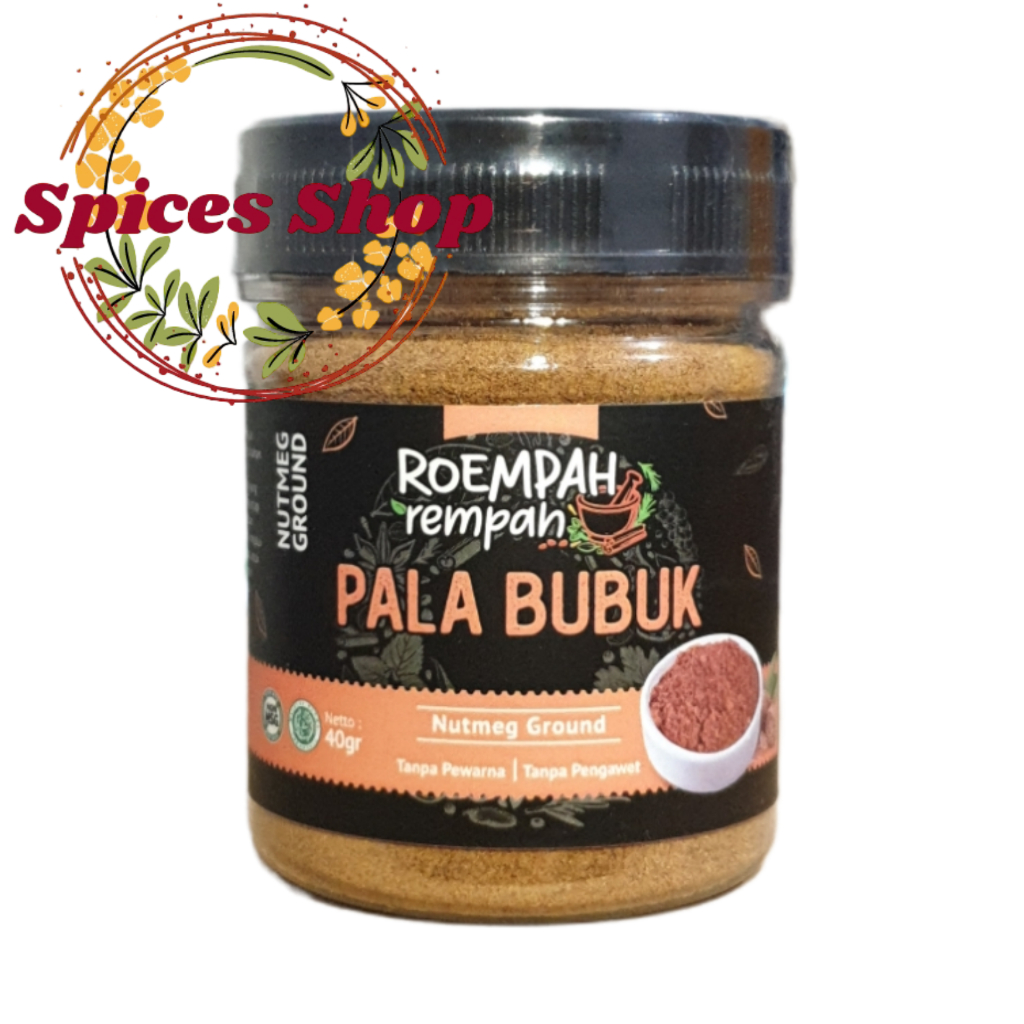 

Pala Bubuk Asli ROEMPAH REMPAH / Nutmeg Ground / Nutmeg Powder 40Gr