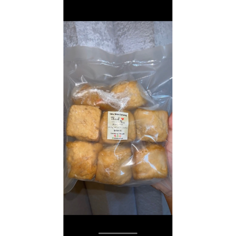 

Tahu Baso sambal cumeng Frozen (isi 8 big full size Free sambal & Tepung kering)
