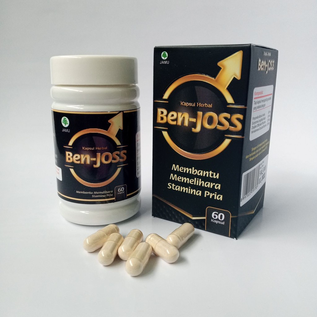 Ben Joss Original Herbal Stamina Pria isi 60 Kapsul, BPOM RI, EXPDATE PANJANG