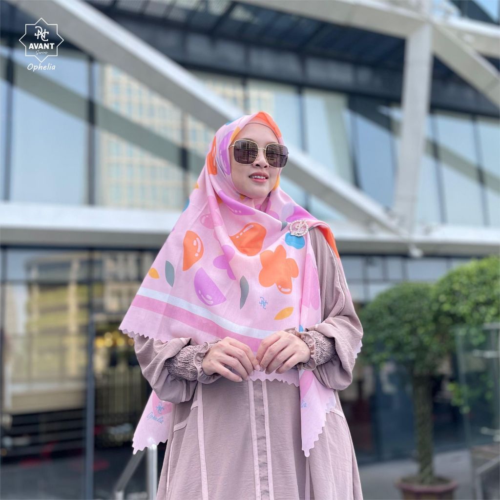 Ophelia Syari DNC Scarf Avant Series - Lasercut Kerudung Hijab Elegan Terbaru Voal