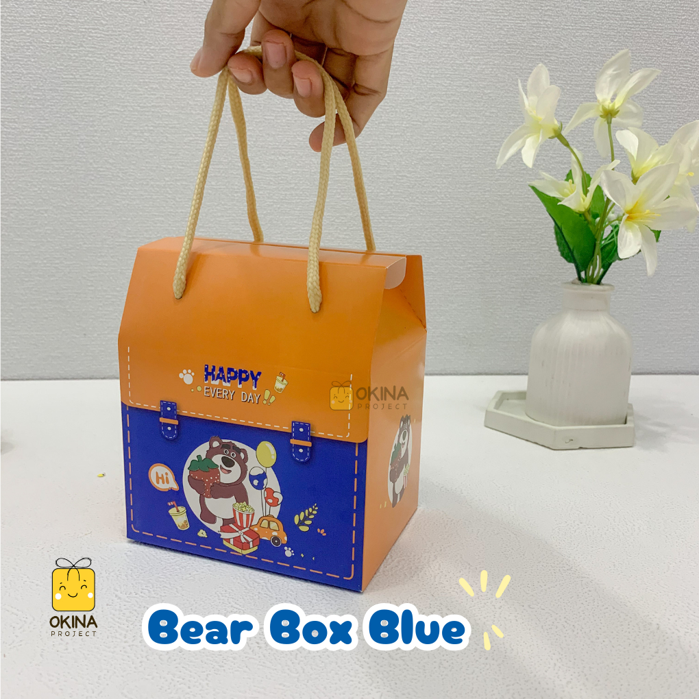 

[OKINA] (LOTSO BLUE - 12x9x14) Box Hampers LOTSO | Goodie Bag Ultah | Kotak Souvenir Ulang Tahun | Paperbag LOTSO