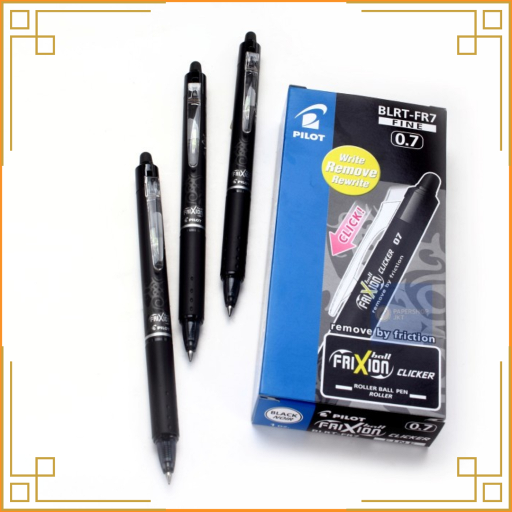 PILOT Pena frixion bisa di hapus 0.7 hitam dan biru (pcs)