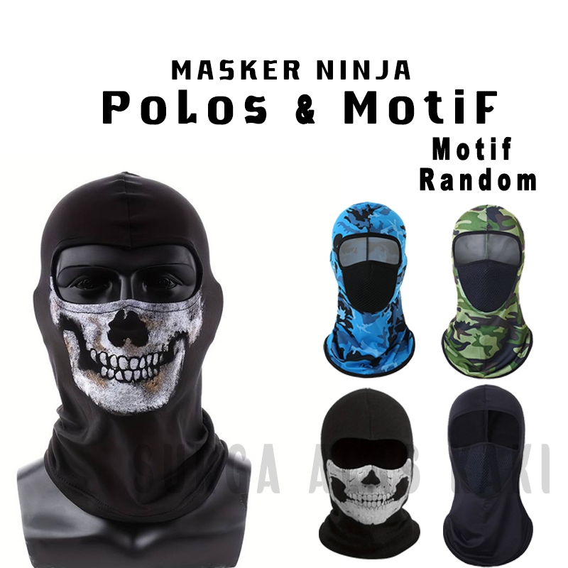 Masker buff ninja /Masker ninja Army / Masker Balaclava / Masker ninja full face / Masker motor Pria