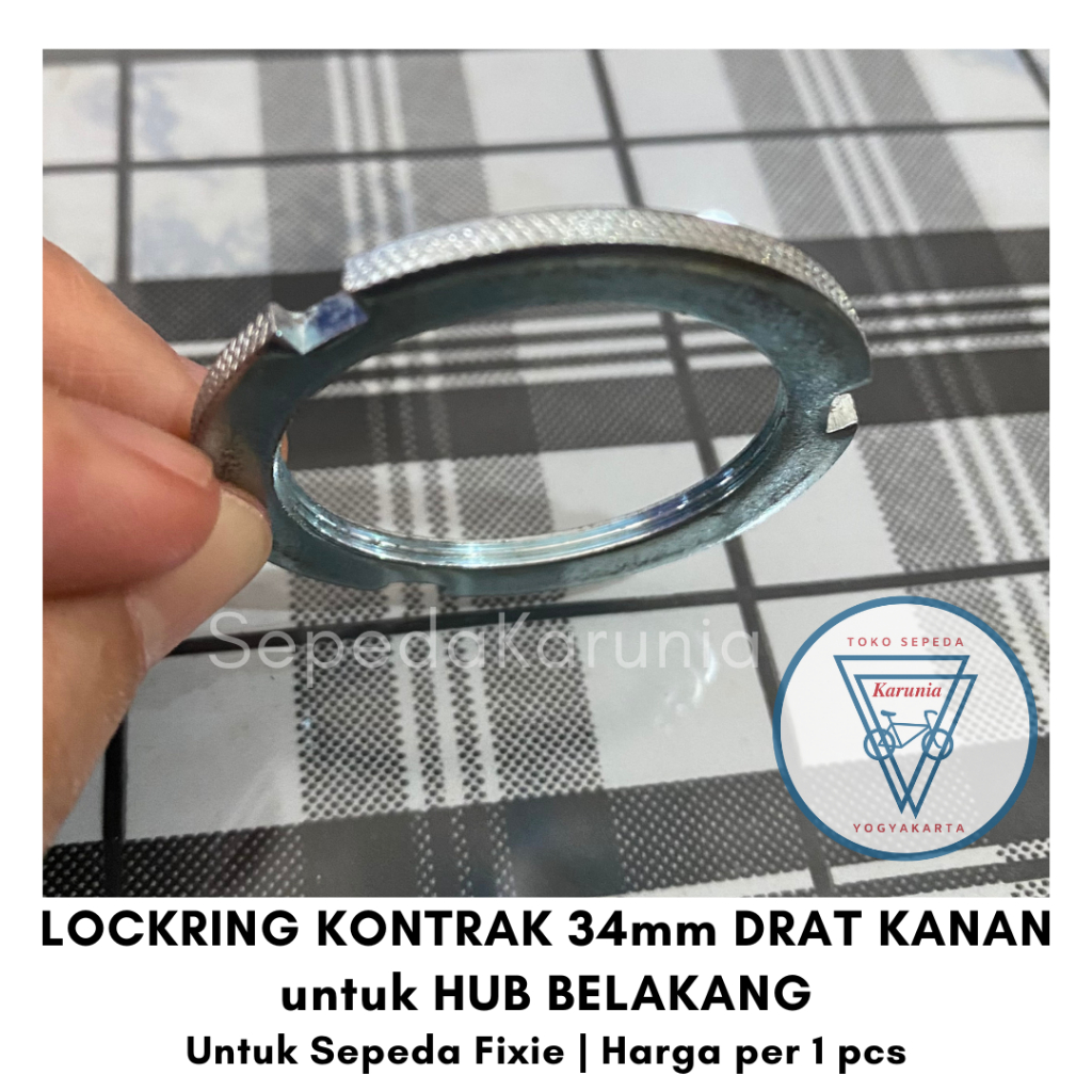 Lock Ring Lockring 34 mm DRAT KE ARAH KANAN Single Speed Doltrap Kontrak Hub Belakang Sepeda