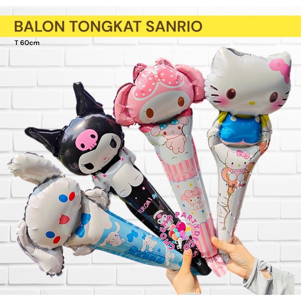 Balon TONGKAT KUROMI SANRIO / Balon Foil Kuromi Sanrio