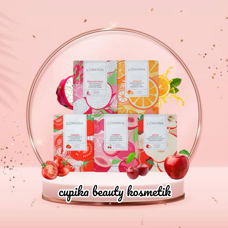 ada grosir [u,cx] LOMIRA SHEET MASK - MASKER WAJAH LOMIRA KEMASAN TISU - ESSENCE SHEET MASK 25 GR