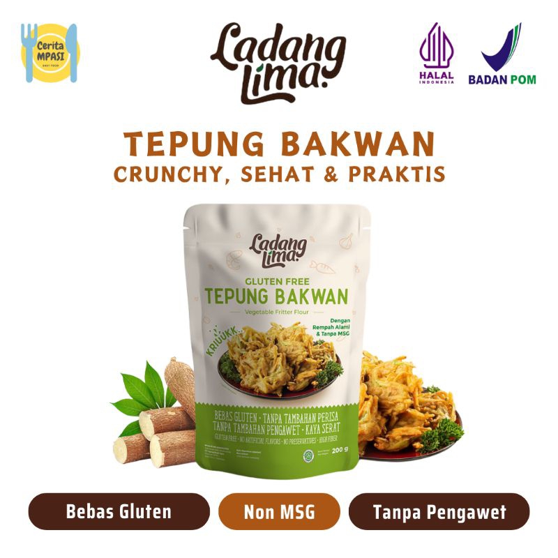

Ladang Lima Tepung Bakwan Tepung Sehat Bebas Gluten