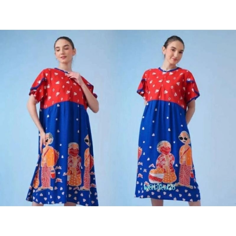SEMERBAK BATIK ORI SEKDRES DASTER PAYUNG TEJO SIMBOK JAMU TULIP HOMEDRESS KEKINIAN DASTER