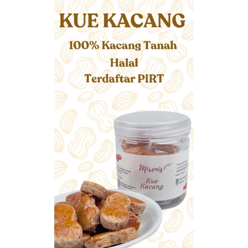 

Mirenis Kue Kacang 350gr Toples Kue Kering Jadul Homemade Peanut Cookies