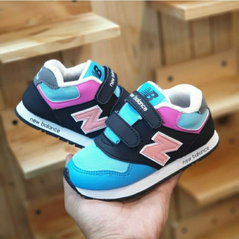 (FREE KAOS KAKI)Sepatu New Balance Perekat Anak Perempuan Sneaker Anak Cewek Murah