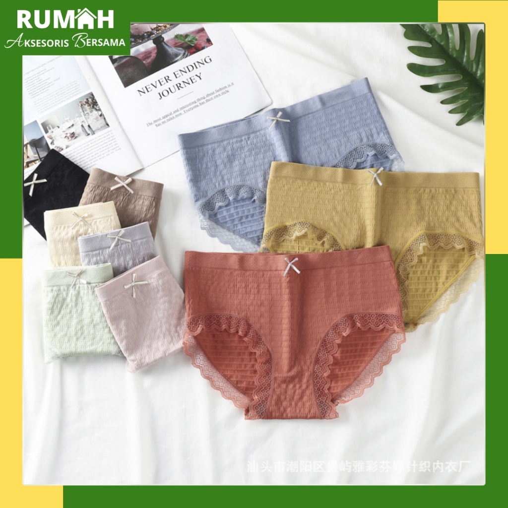 RAB CD482 Celana Dalam Wanita Bahan Adem Sutra Premium NYaqman Dipakai