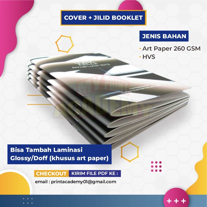 

COVER LASER & JILID BOOKLET A4 B5 A5 A6 STAPLES TENGAH , KUALITAS DIGITAL OFFSET