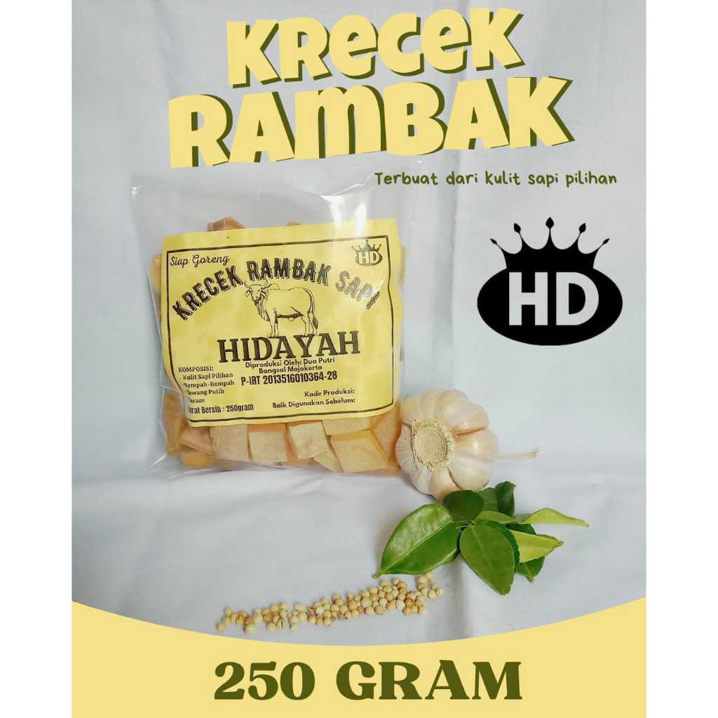 

Kerupuk Kulit Sapi Mentah Kotak Dadu Super 250Gram / Krecek Rambak Sapi Asli / Krupuk Kulit Sapi Mentah