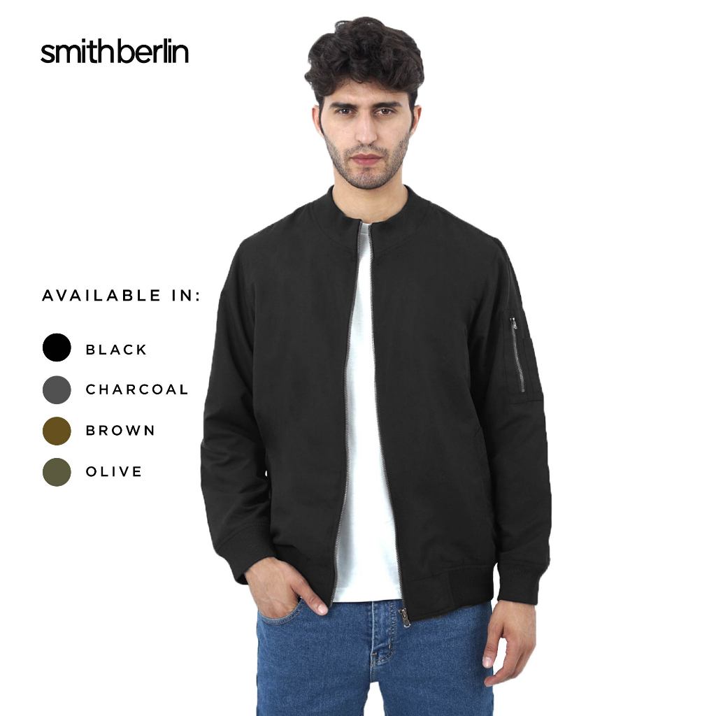 Smith Berlin Jaket Bomber Pria Jake Bahan Micro Parachute Reguler Fit Tebal Water Resistant