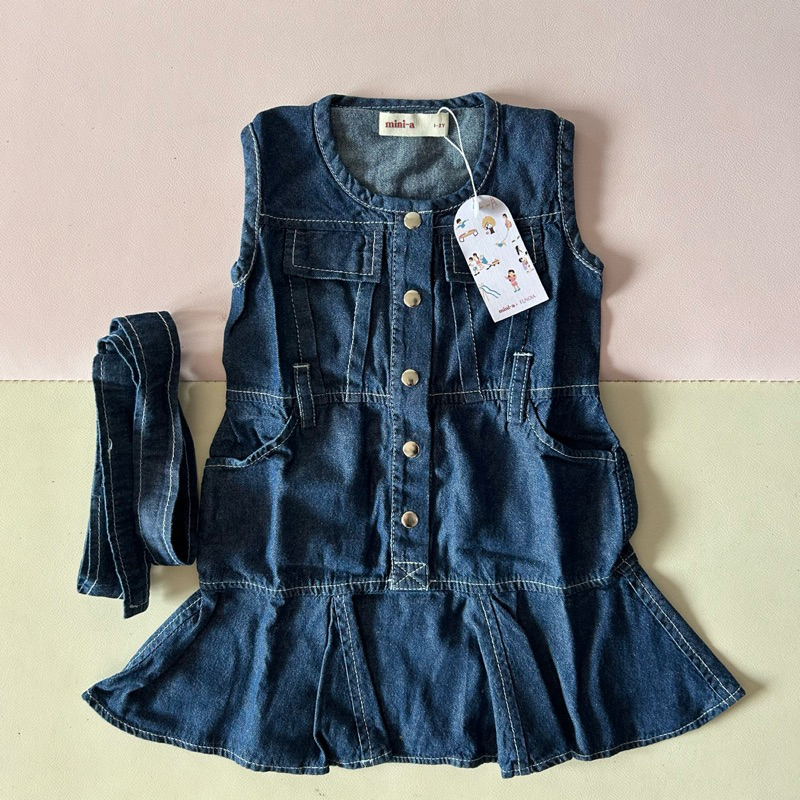 𝐍𝐄𝐖 𝐰𝐢𝐭𝐡 𝐓𝐚𝐠 - 𝐌𝐈𝐍𝐈𝐀 𝐱 𝐄𝐮𝐧𝐨𝐢𝐚 - 𝐋𝐲𝐧 𝐃𝐫𝐞𝐬𝐬 / MINI-A BY ETNI x Eunoia - Lyn Dress premium Denim (BARU)