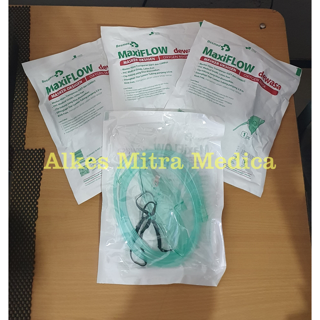 Masker Oksigen Dewasa Anak /Adult Child Oxygen Mask / Sungkup Oksigen