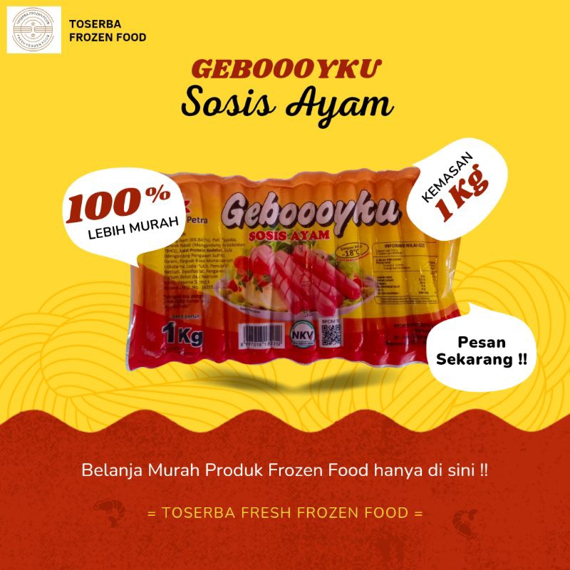 

GEBOOOYKU Sosis Ayam 1 kg