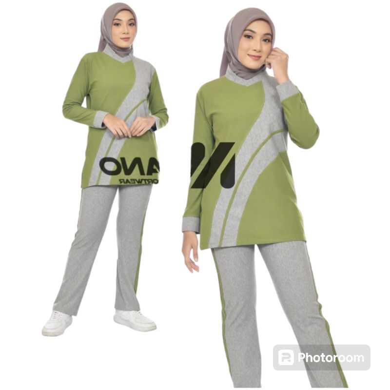 setelan Baju set olahraga senam erobik zumba fitness muslim konveksi baju