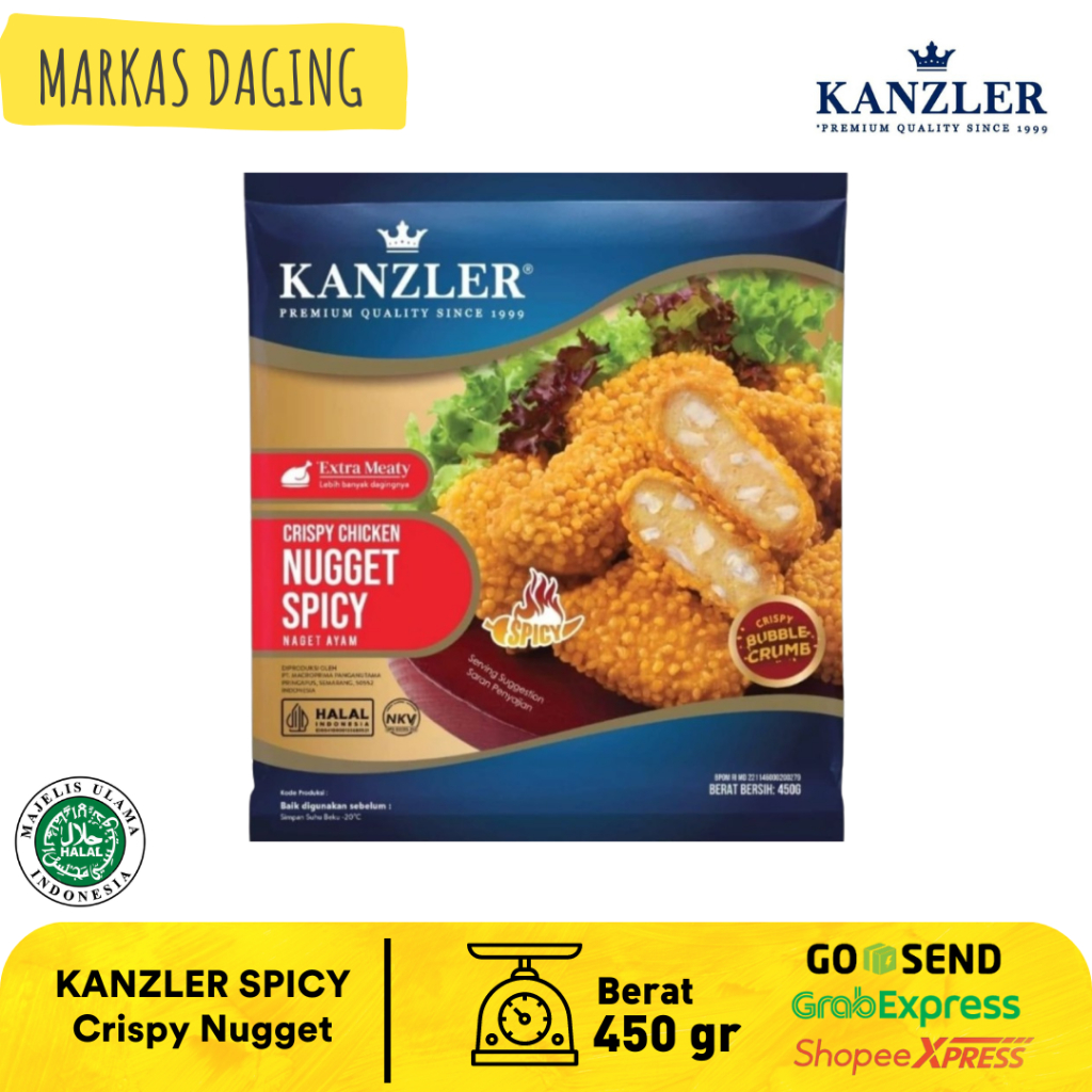 

KANZLER SPICY Crispy Nugget 450gr | NUGGET AYAM CHICKEN NUGGET